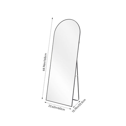 Metal Frame Full Length Mirror with Stand