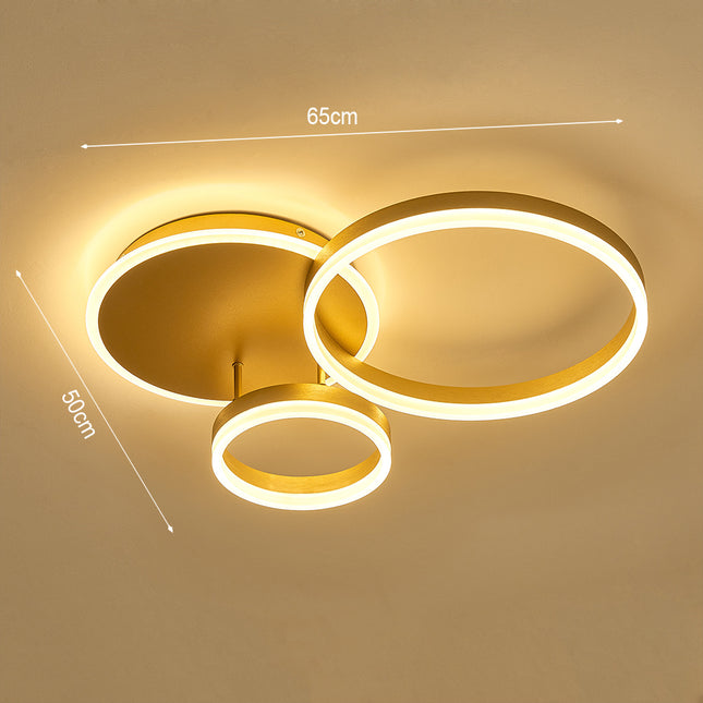Modern Round LED Chandelier Ceiling Light  3 Circle Dimmable