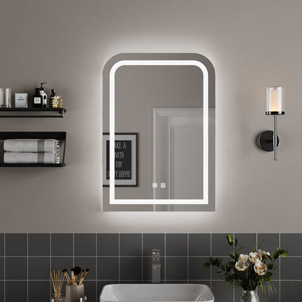 Wall-Mounted Bathroom Adjustable LED Vanity Mirror with Demister