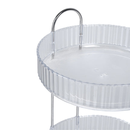 Multifunctional Tabletop Rotating 2-Tier Cosmetic Storage Organizer