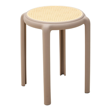 6Pcs Plastic Backless Stacking Stool Dining Chair