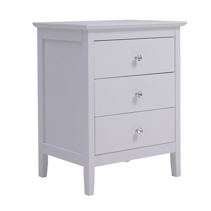 Wooden Nightstand Bedside Table with 3 Drawers