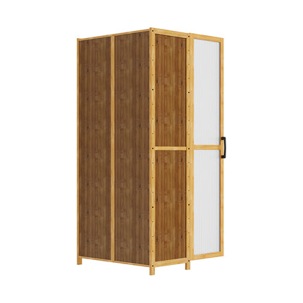 4-Tier Narrow Bookcase Storage Cabinet with Acrylic Door