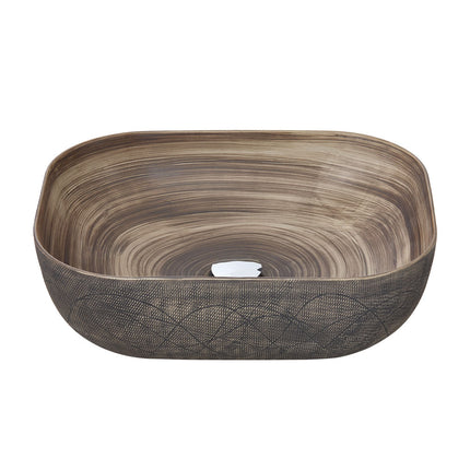 Ceramic Countertop Washbasin Vessel Sink with Waste Kit