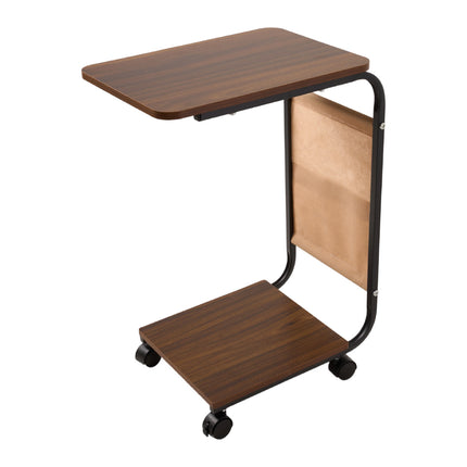 C-Shaped Side Table with Storage Bag