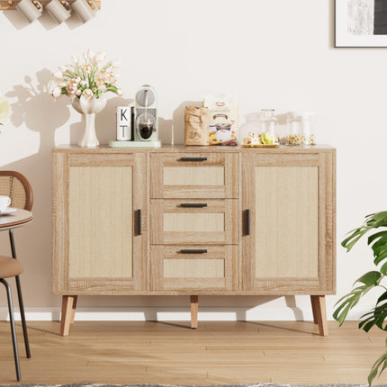 Wooden Sideboard Storage Cabinet with 3 Drawers