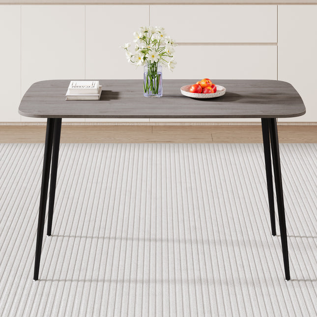 Modern Dining Table with MDF Tabletop & Metal Legs