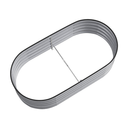 Oval-Shaped Galvanised Steel Raised Garden Bed