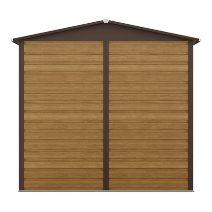 Outdoor Galvanized Steel Tawny Storage Shed