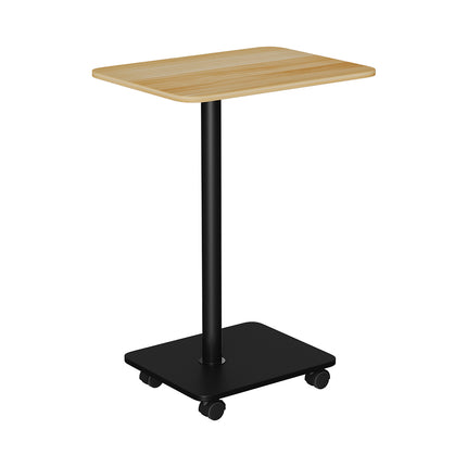 C Shaped Side Table with Lockable Wheels