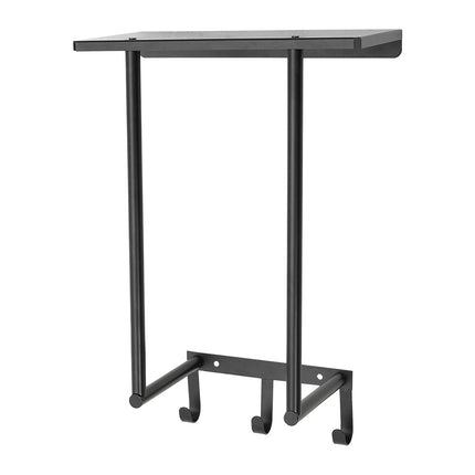 Modern Black Iron Wall-Mounted Towel Rack with Triple Hooks