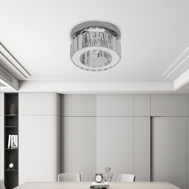 Modern Round Crystal Ceiling Light 20cm