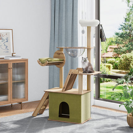 Luxurious Cat Tower Set with Scratching Board