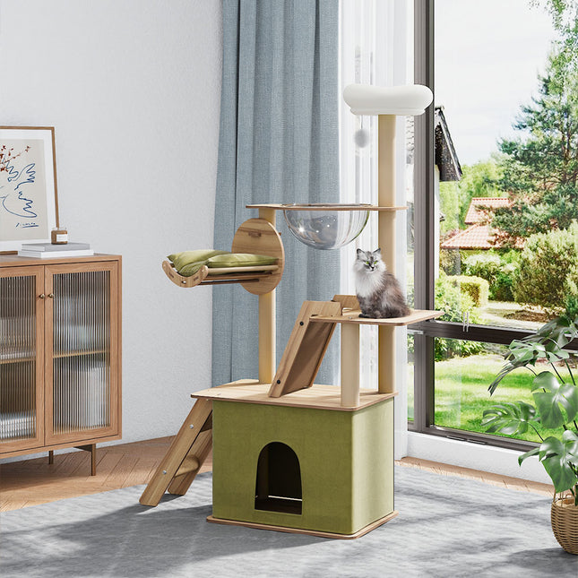 Luxurious Cat Tower Set with Scratching Board