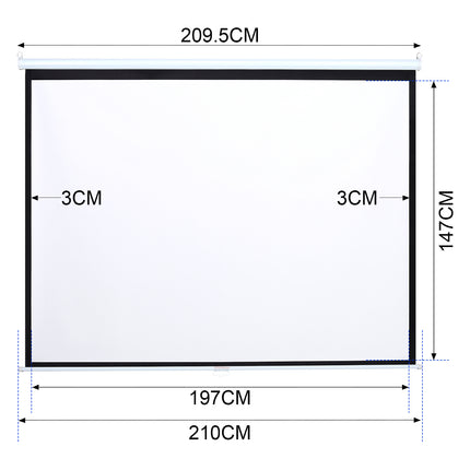 Manual Pull Down Retractable Projector Screen