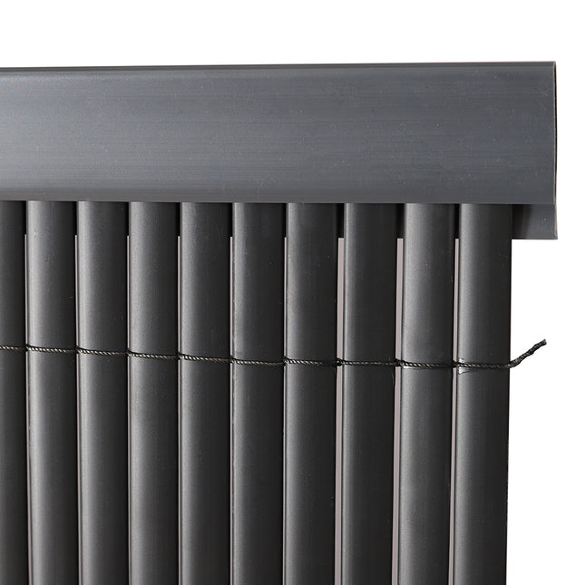 Set of 5 Garden Privacy 1M Profile Cover for Mat Screen Border Panel Fence Dark grey