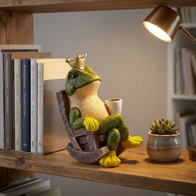 Frog Prince Figurine Resin Tabletop Ornament