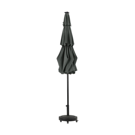 Outdoor 3-Tier Umbrella with Solar Lights without Base