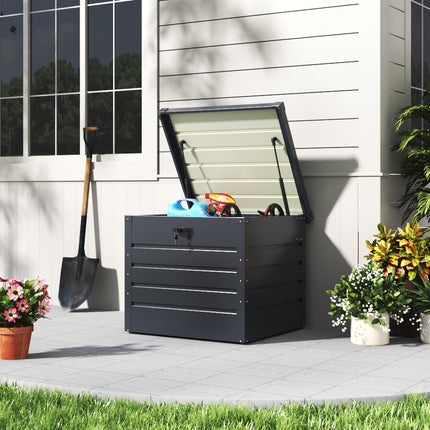 200L Lockable Outdoor Metal Garden Storage Box