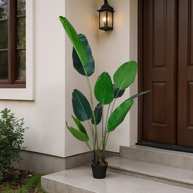 180cm Tall Artificial Banana Leaf Tree Faux Large Plants in Pot