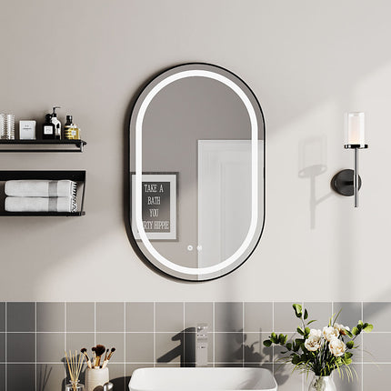 Wall Mounted Oval LED Bathroom Mirror