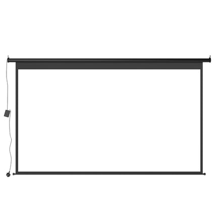 16:9 Electric Motorized Projector Screen with Remote 100"/120" Black