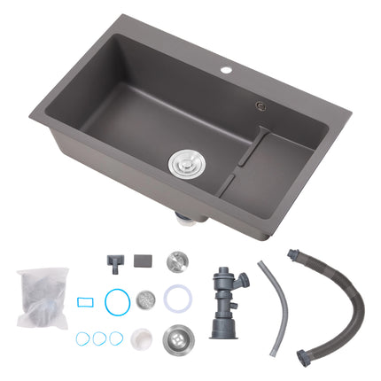 Modern Quartz Resin Composite Kitchen Sink with Waste Kit
