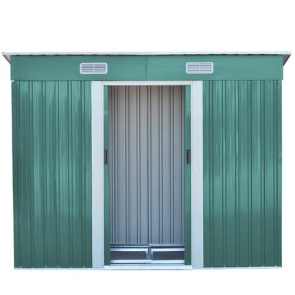4x8FT Metal Pent Roof Garden Tool Shed