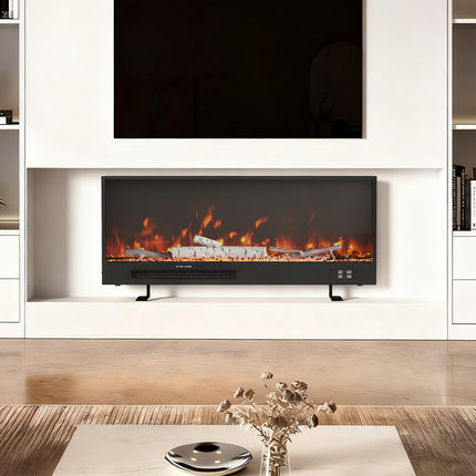 Recessed Electric Fireplace with Remote Control