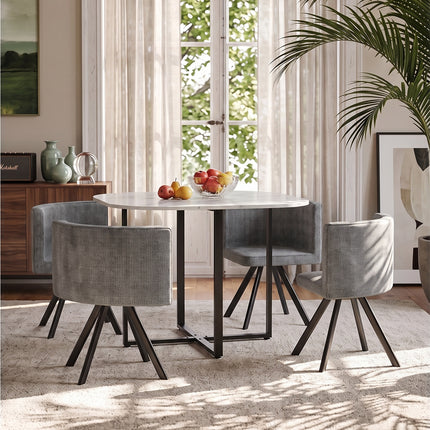 Modern Dining Table Set with 4 Chairs