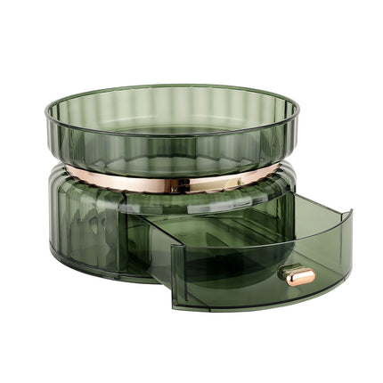 360° Rotating Makeup Organizer with Drawer