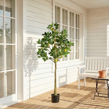Artificial Lemon Tree Potted Plant Home Decoration