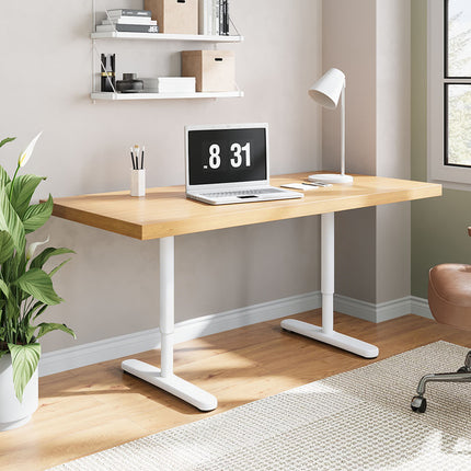 2Pcs Black/ White Adjustable Height Table Underframe
