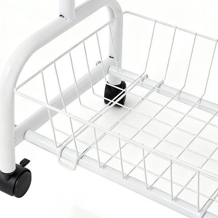 Mobile Side Table with Lower Basket