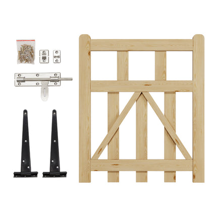 2.5x3ft Outdoor Wooden Garden Gate Fence Door