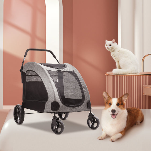 Collapsible Pet Stroller for Cats and Dogs