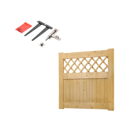Diyspace Rhombus Garden Wood Fence Gate
