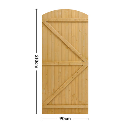 Semi Braced Arch Top Strong Wooden Garden Gate