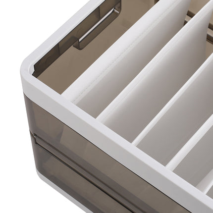Folding Clothes Organiser Wardrobe Drawer Storage Box with Dividers