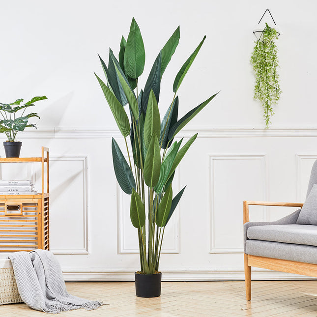 160cm Artificial Bird of Paradise Plant Fake Tropical Tree in Pot