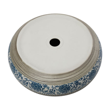 Ceramic Countertop Washbasin Vessel Sink with Waste Kit
