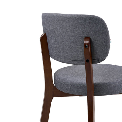 2Pcs Upholstered Dining Chair with Wooden Frame
