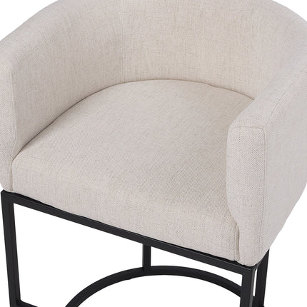 Set of 2 Low Back Upholstered Bar Stools