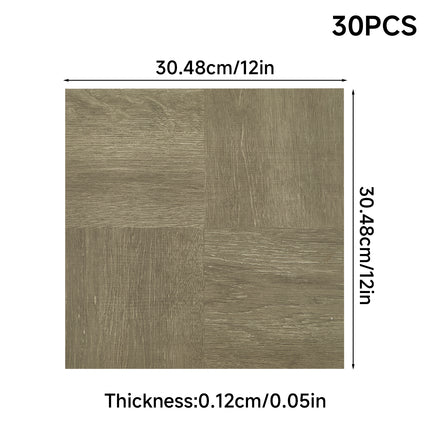 30Pcs Self-adhesive PVC Parquet Flooring Tiles Set