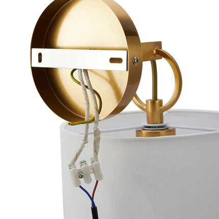 Metal Wall Light with Fabric Lampshade