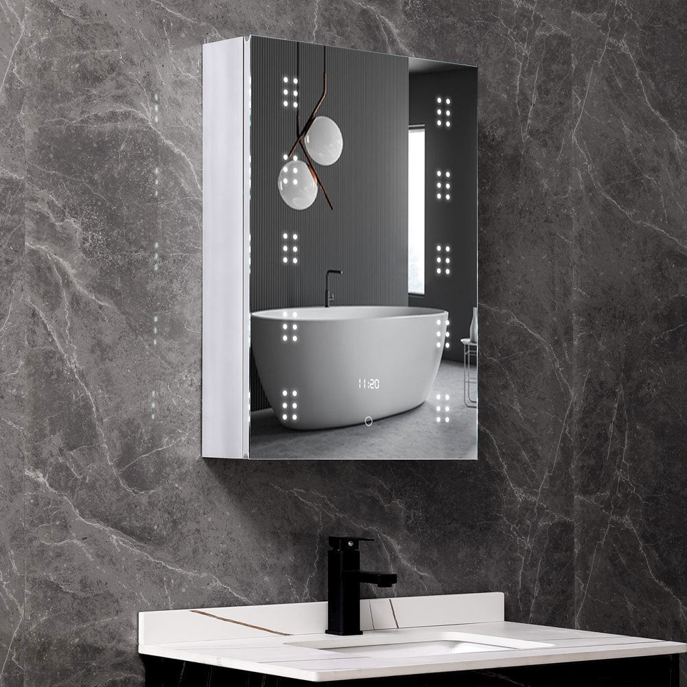Bathroom Mirror Cabinet with LED Screen 700mm x 500mm