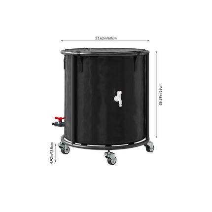 114L/ 190L Portable Rain Barrel with Castors