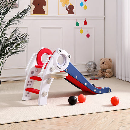 Blue and Red Folding Plastic Slide for Kids