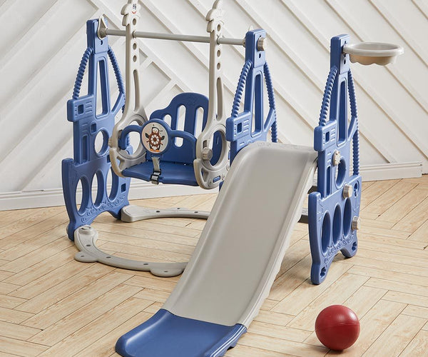 Slide Climber Swing Set Basketball Hoop 3 1 Play Game Center