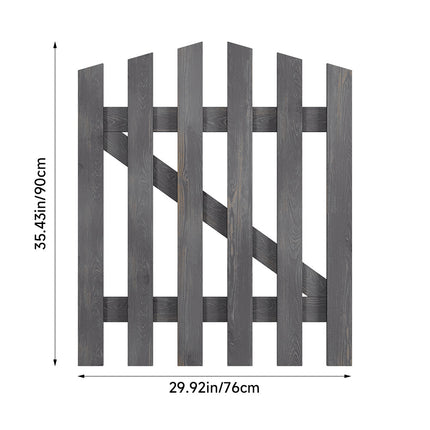 76x90cm Outdoor Wooden Garden Gate Fence Door